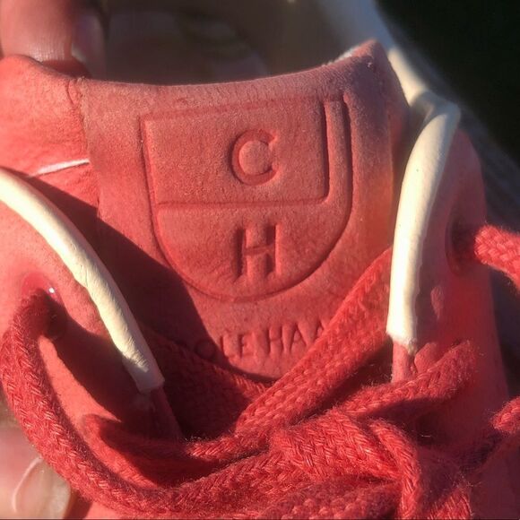 Cole Han pink salmon grand pro os women’s suede leather lace up sneaker size 6 - Picture 4 of 9